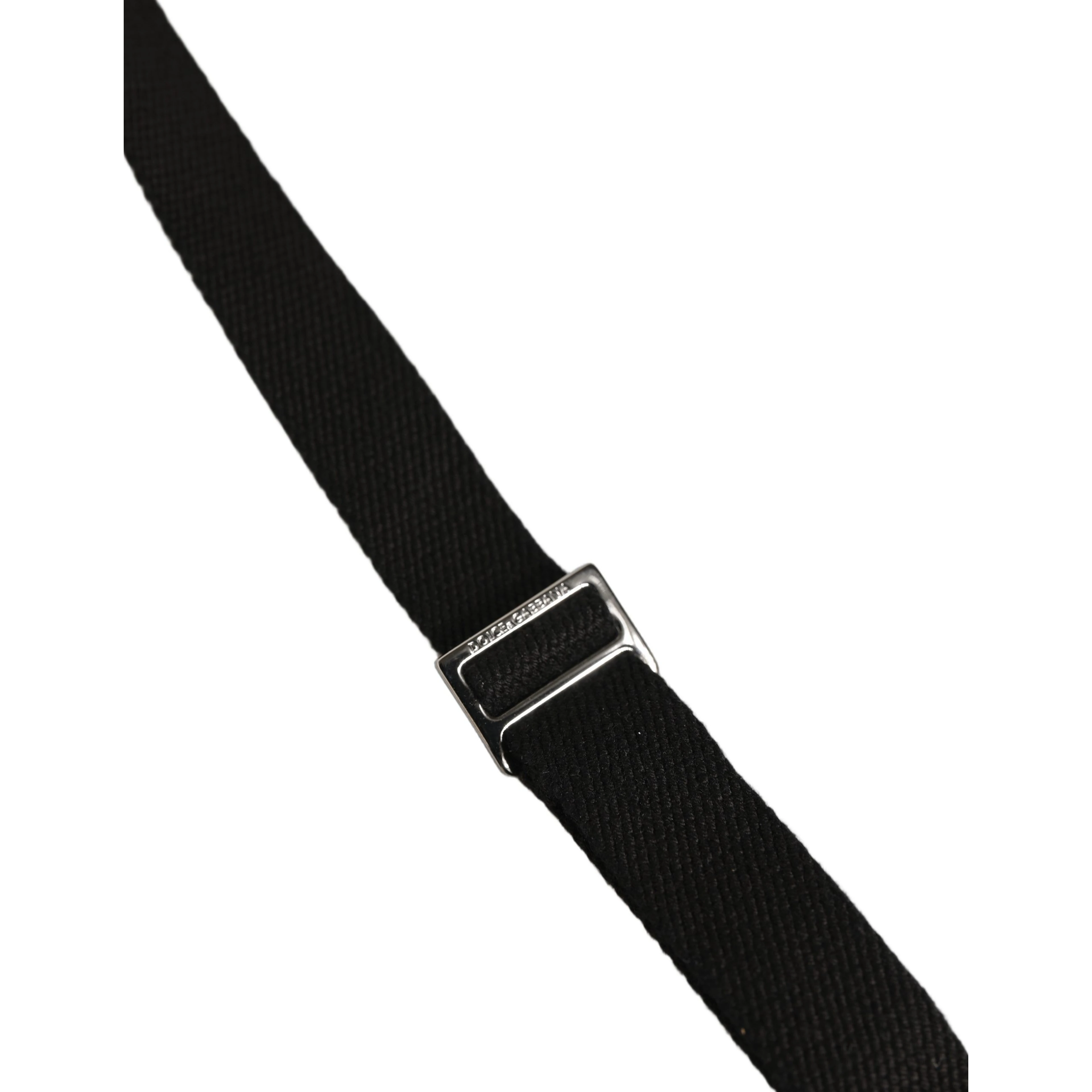 Black Cotton Leather Elastic Y-back Metal Clips Suspender