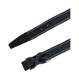 Blue Cotton Canvas DG Logo Metal Buckle Belt