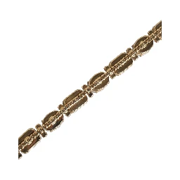 Blue Leather Crystal Chain Embellished Belt