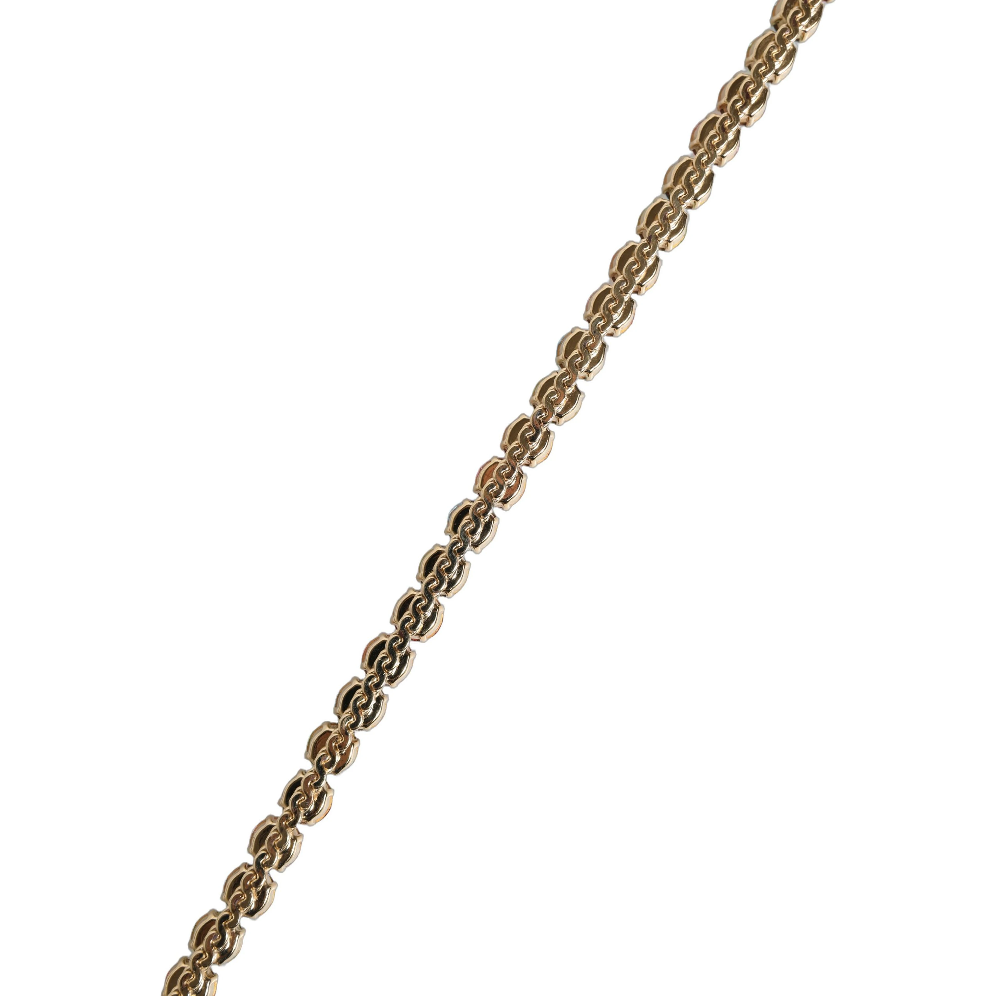 Pink Leather Crystal Chain Embellished Belt