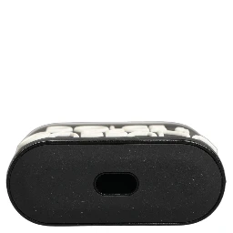 Case Black PVC Embossed Logo Flip Holder Women Airpods