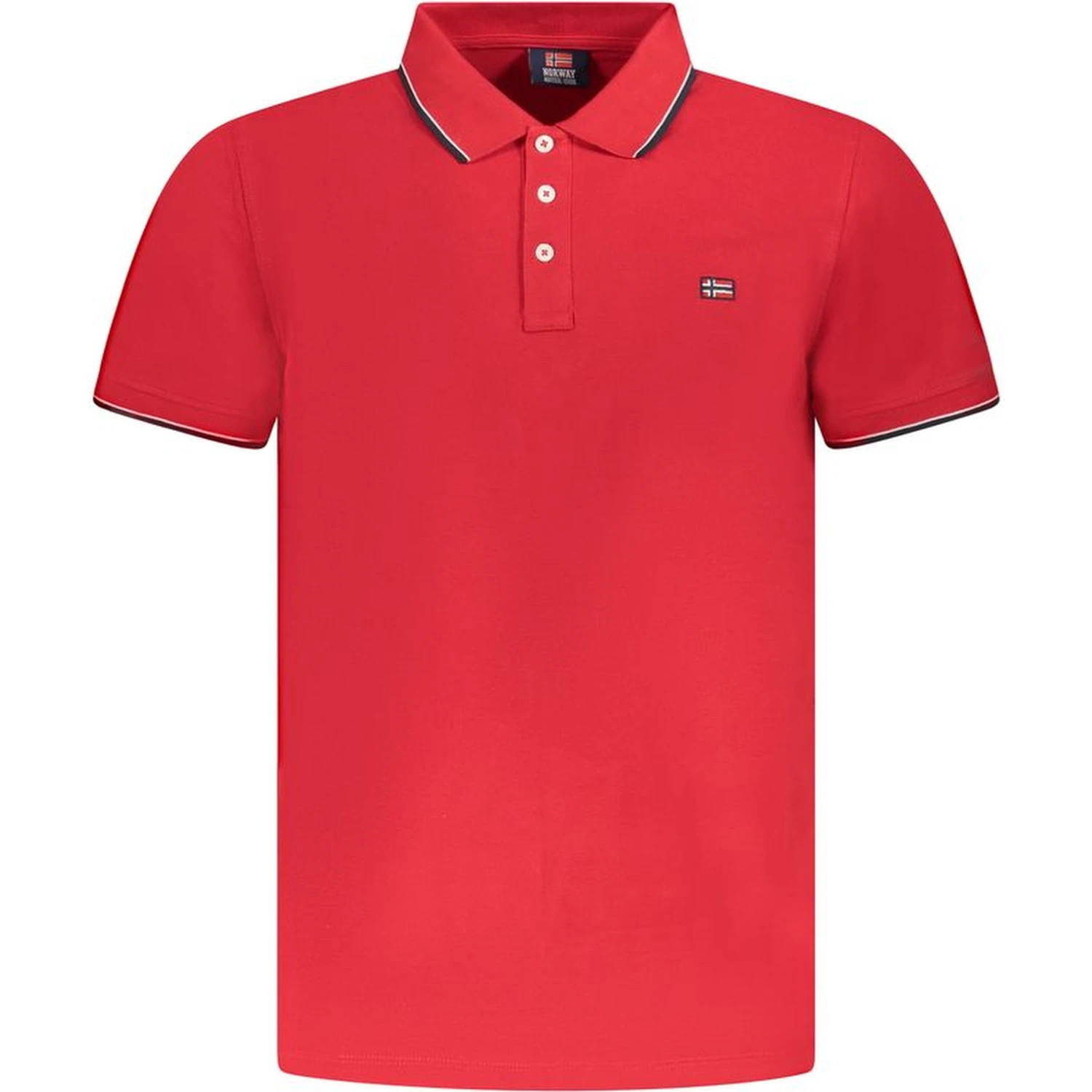 Red Cotton Men Polo