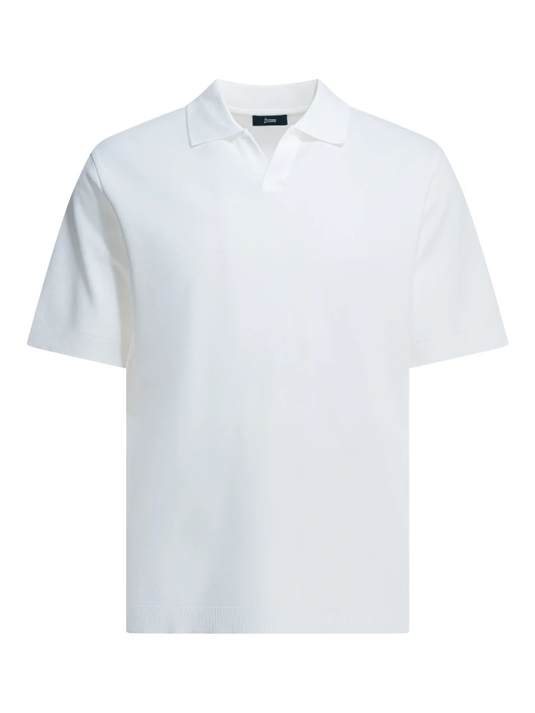 Cotton polo shirt without buttons