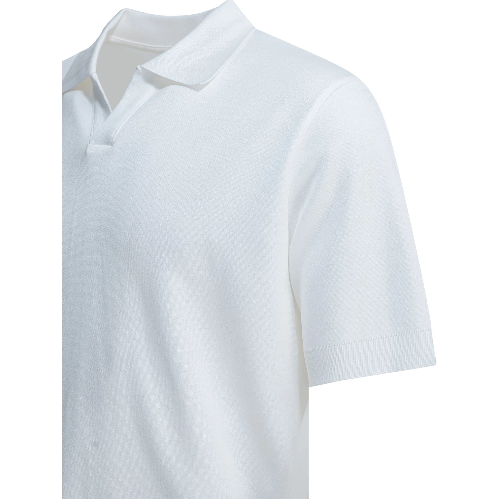Cotton polo shirt without buttons