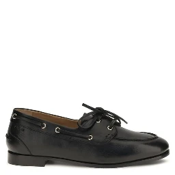 Black Calf Leather Bos Taurus Slip-On Loafers
