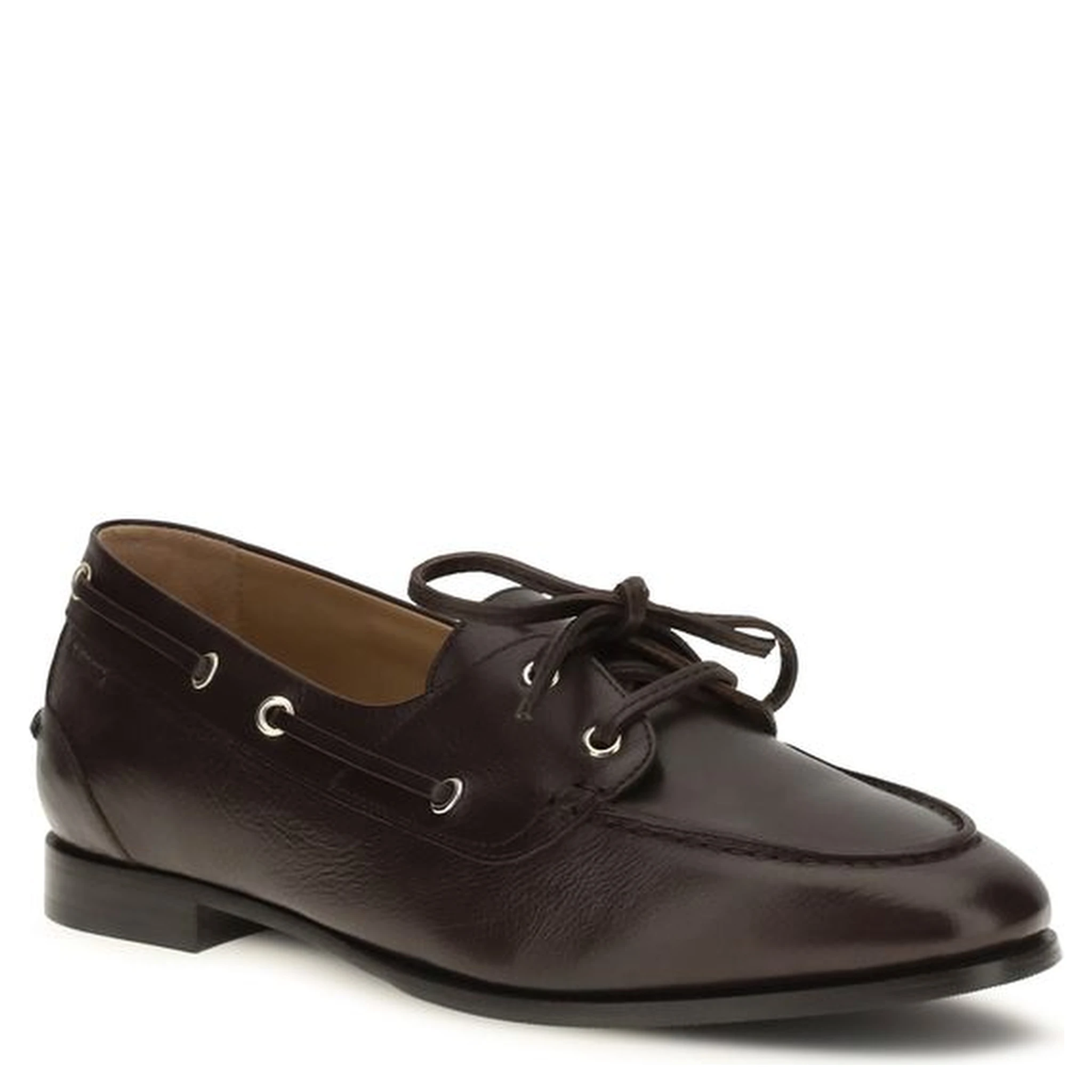 Brown Calf Leather Bos Taurus Slip-On Loafers