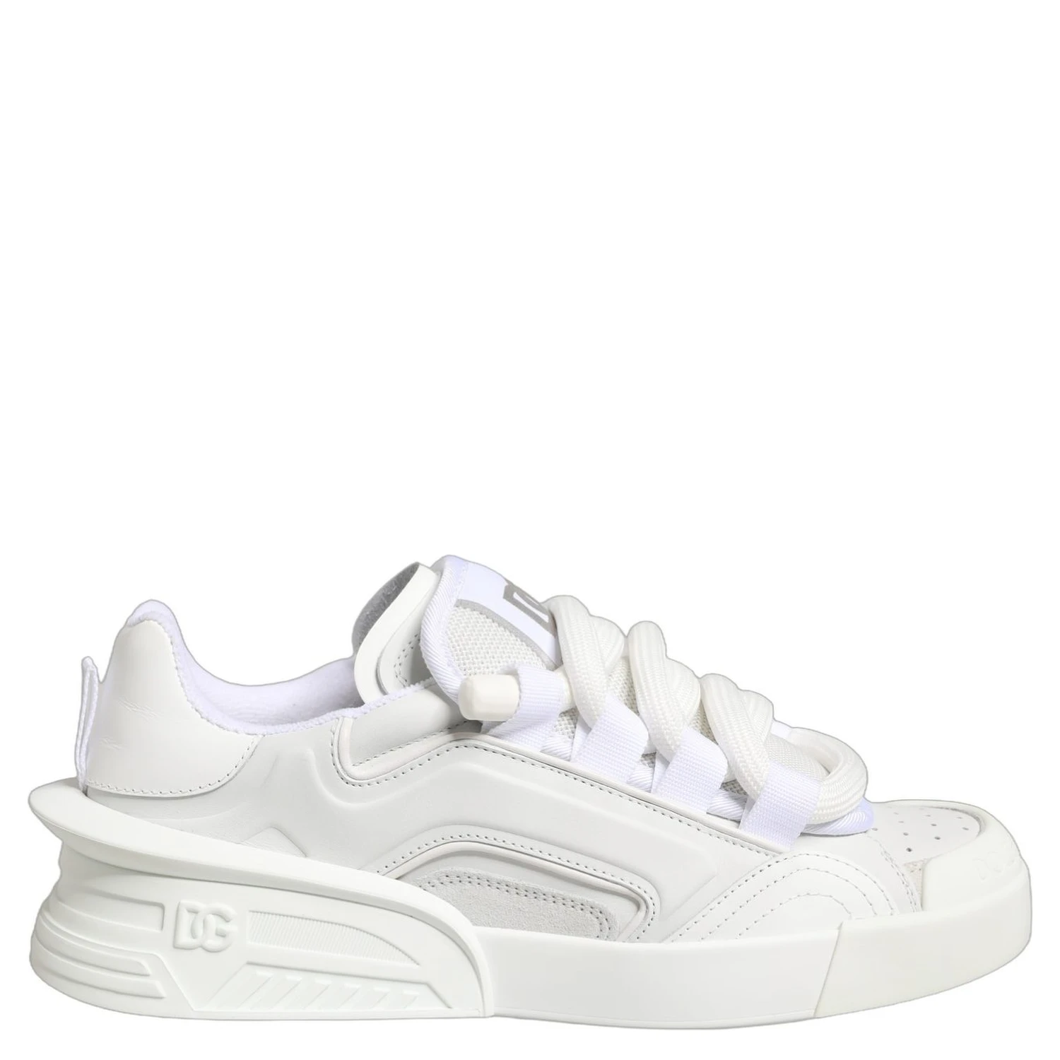 White Calfskin Leather Low Top Sneakers Shoes