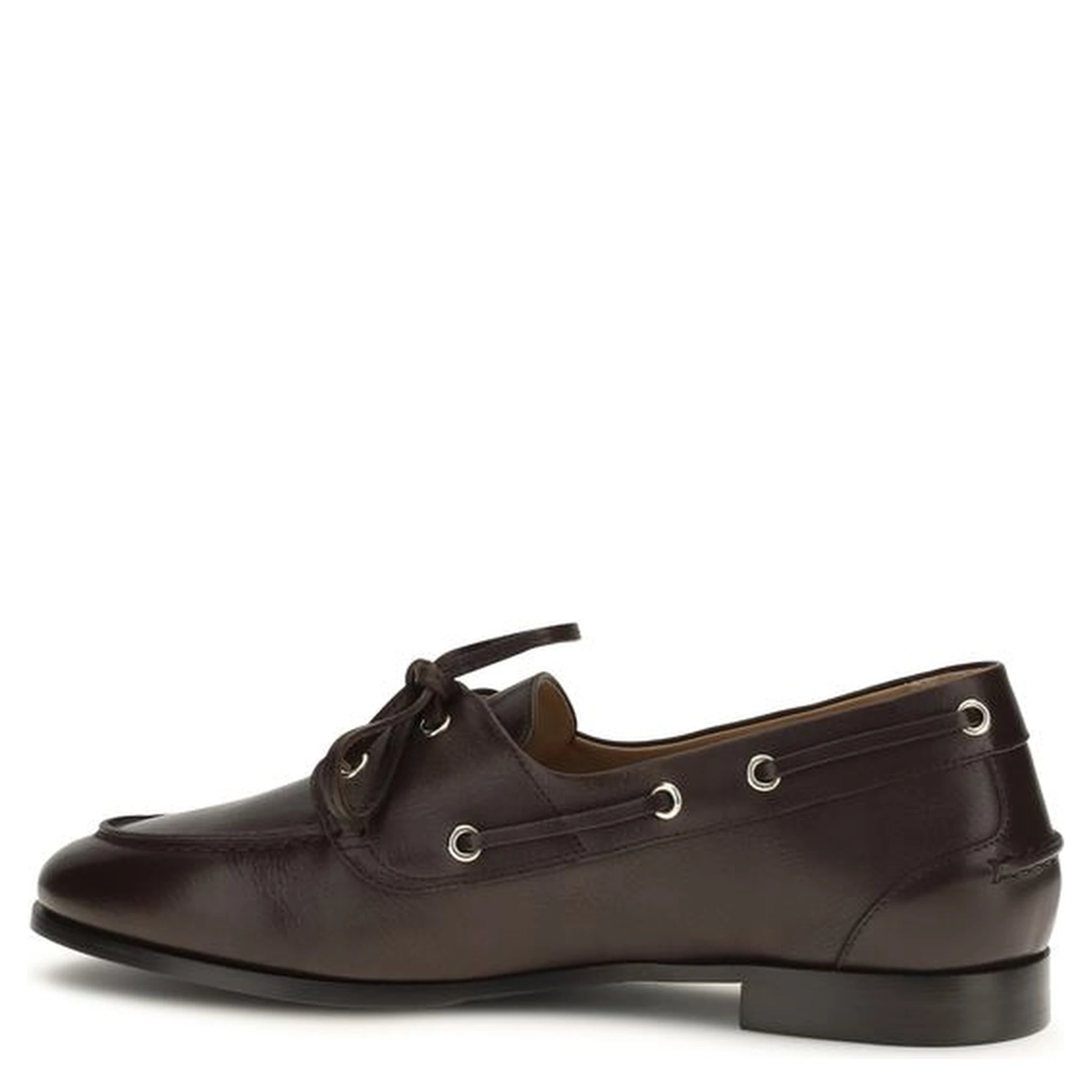 Brown Calf Leather Bos Taurus Slip-On Loafers