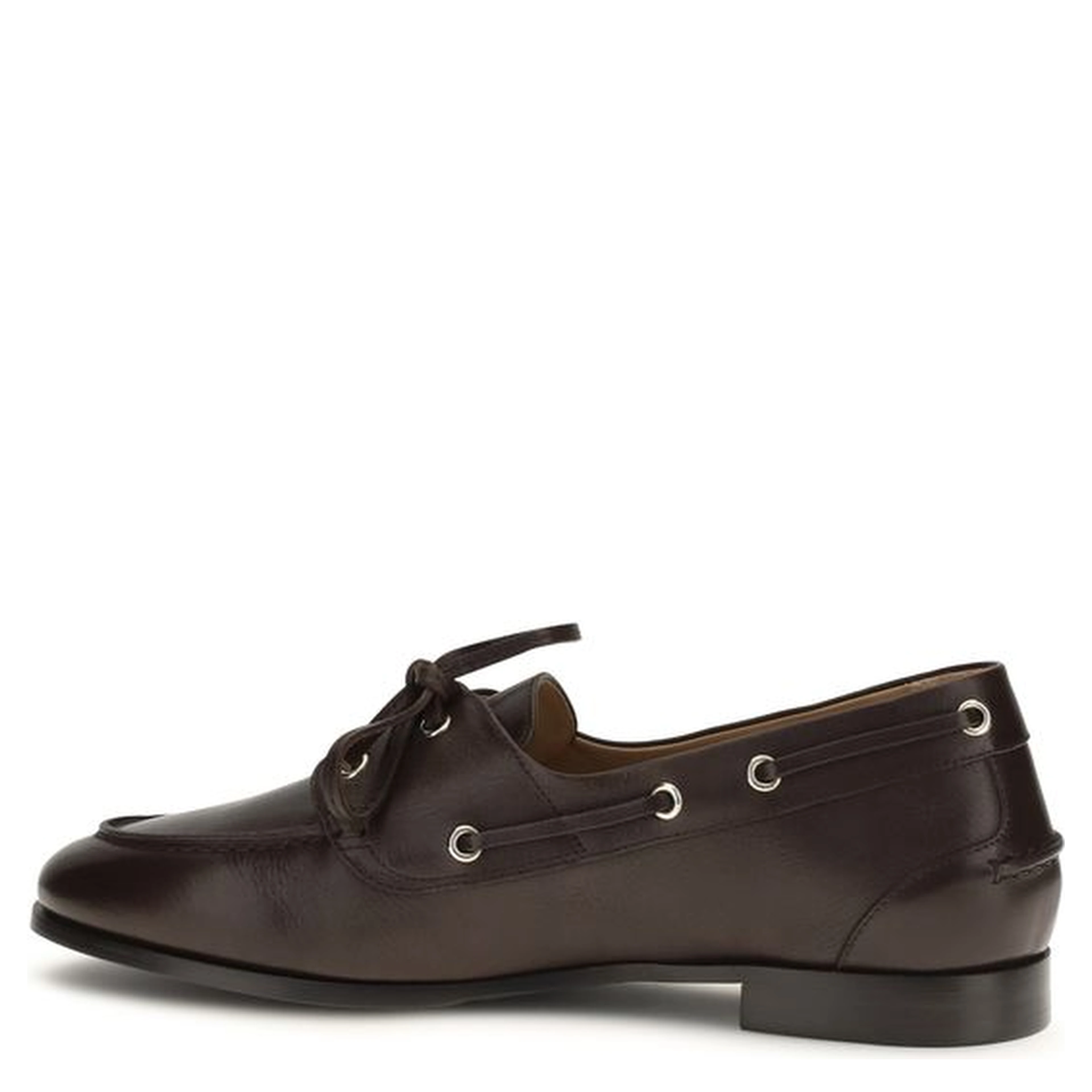 Brown Calf Leather Bos Taurus Slip-On Loafers