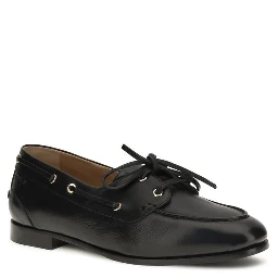 Black Calf Leather Bos Taurus Slip-On Loafers