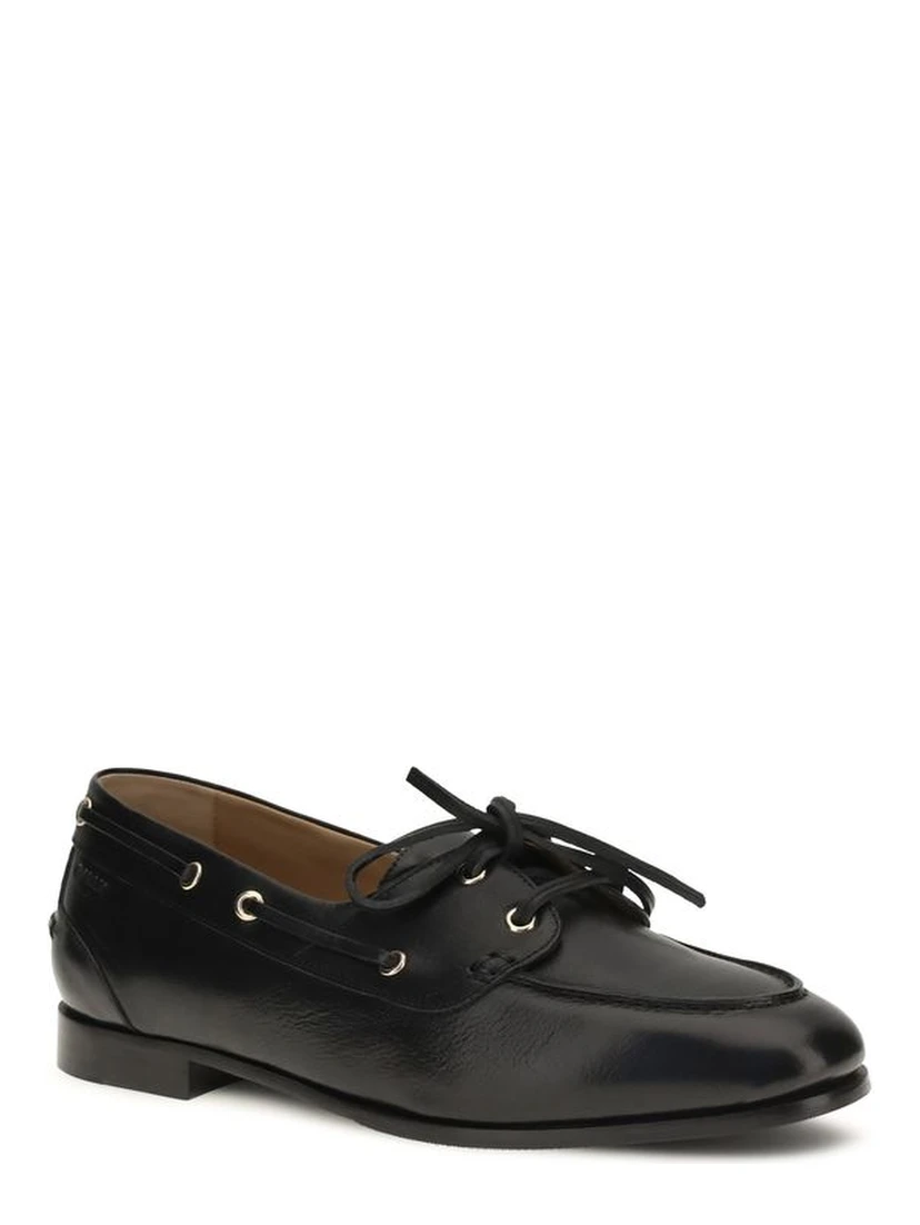 Black Calf Leather Bos Taurus Slip-On Loafers