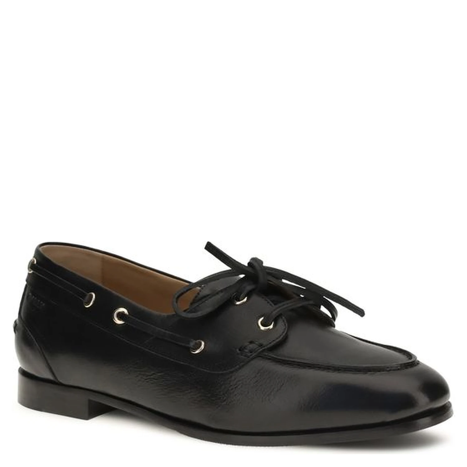 Black Calf Leather Bos Taurus Slip-On Loafers
