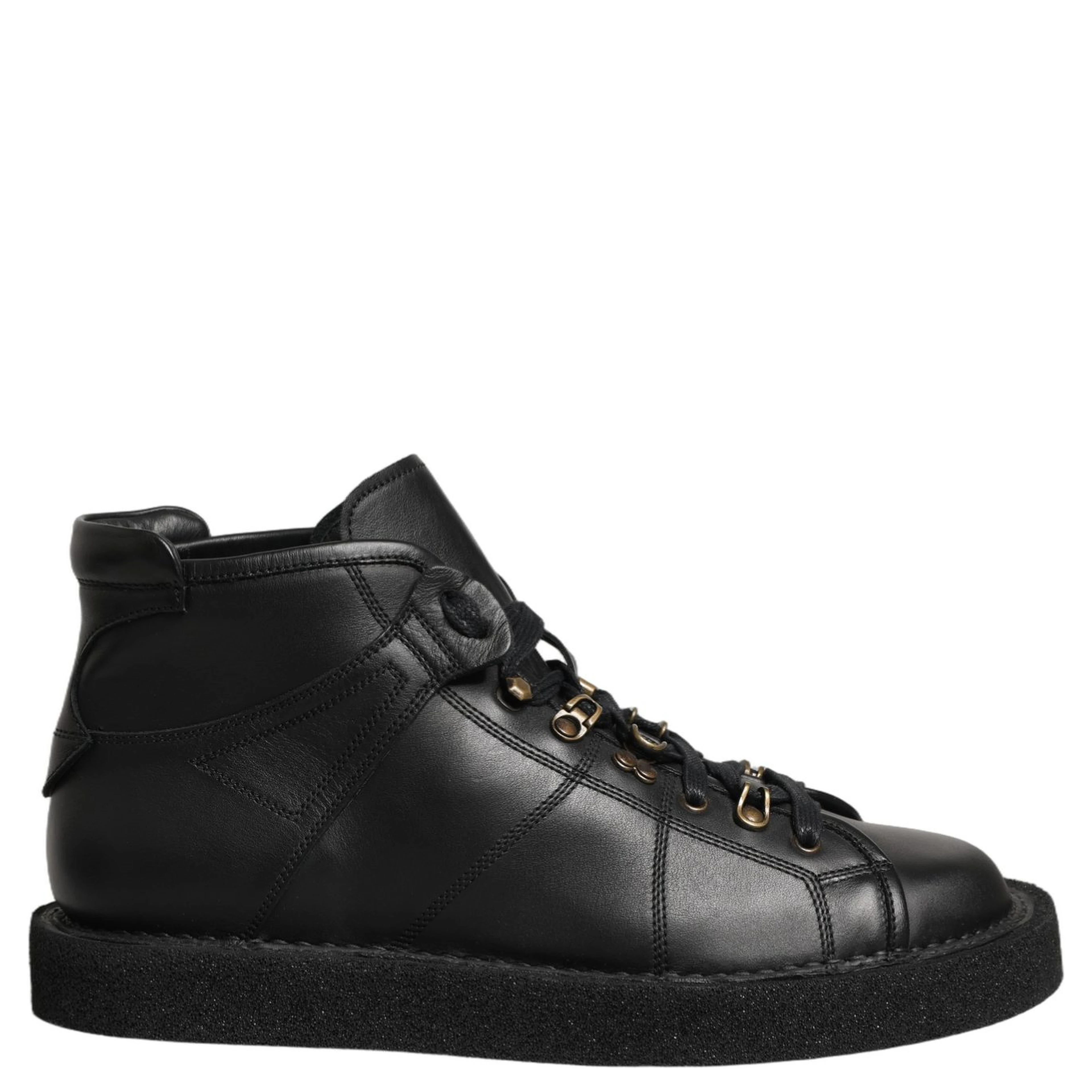 Black Leather Lace Up Men Ankle Boots Shoes