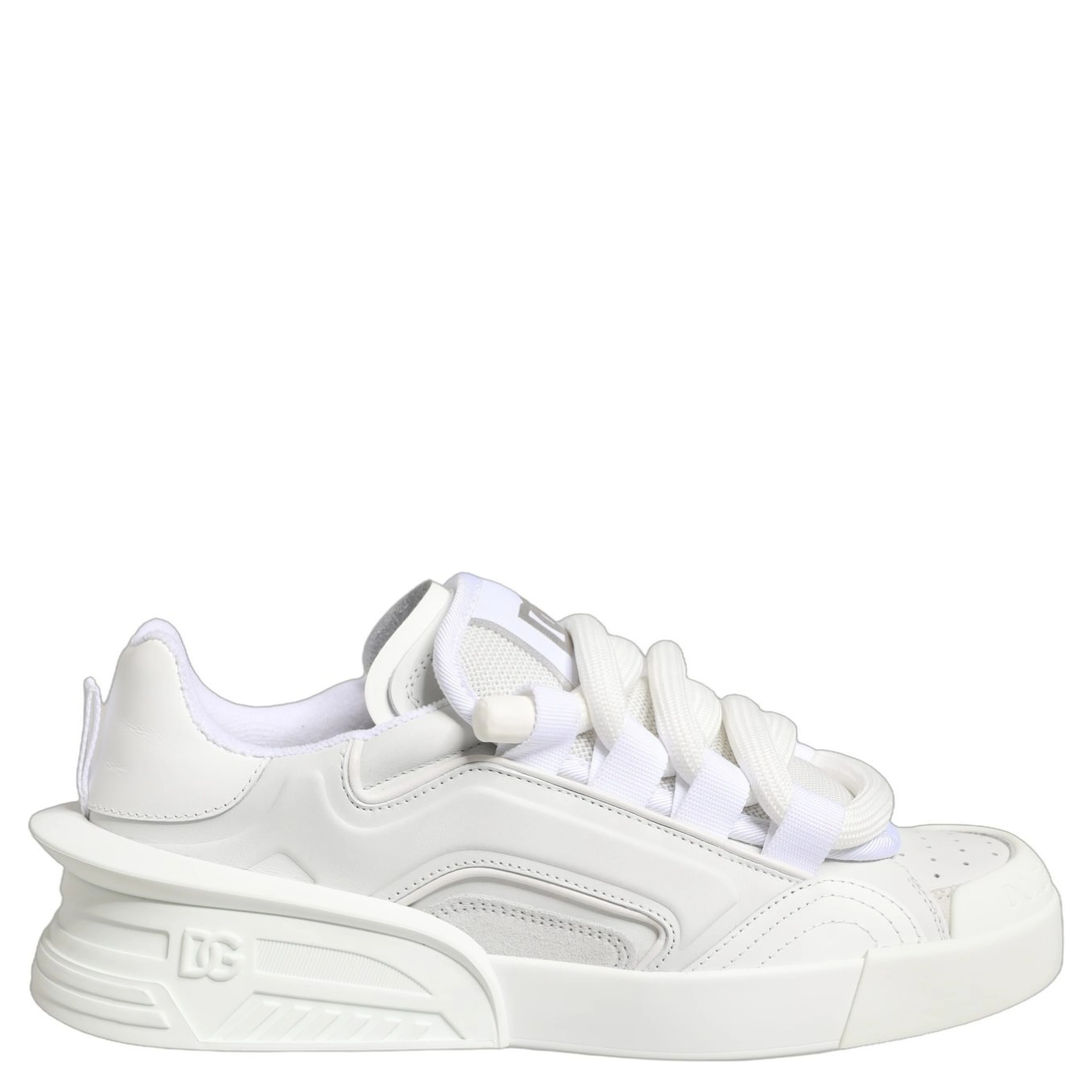 White Calfskin Leather Low Top Sneakers Shoes