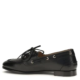 Black Calf Leather Bos Taurus Slip-On Loafers