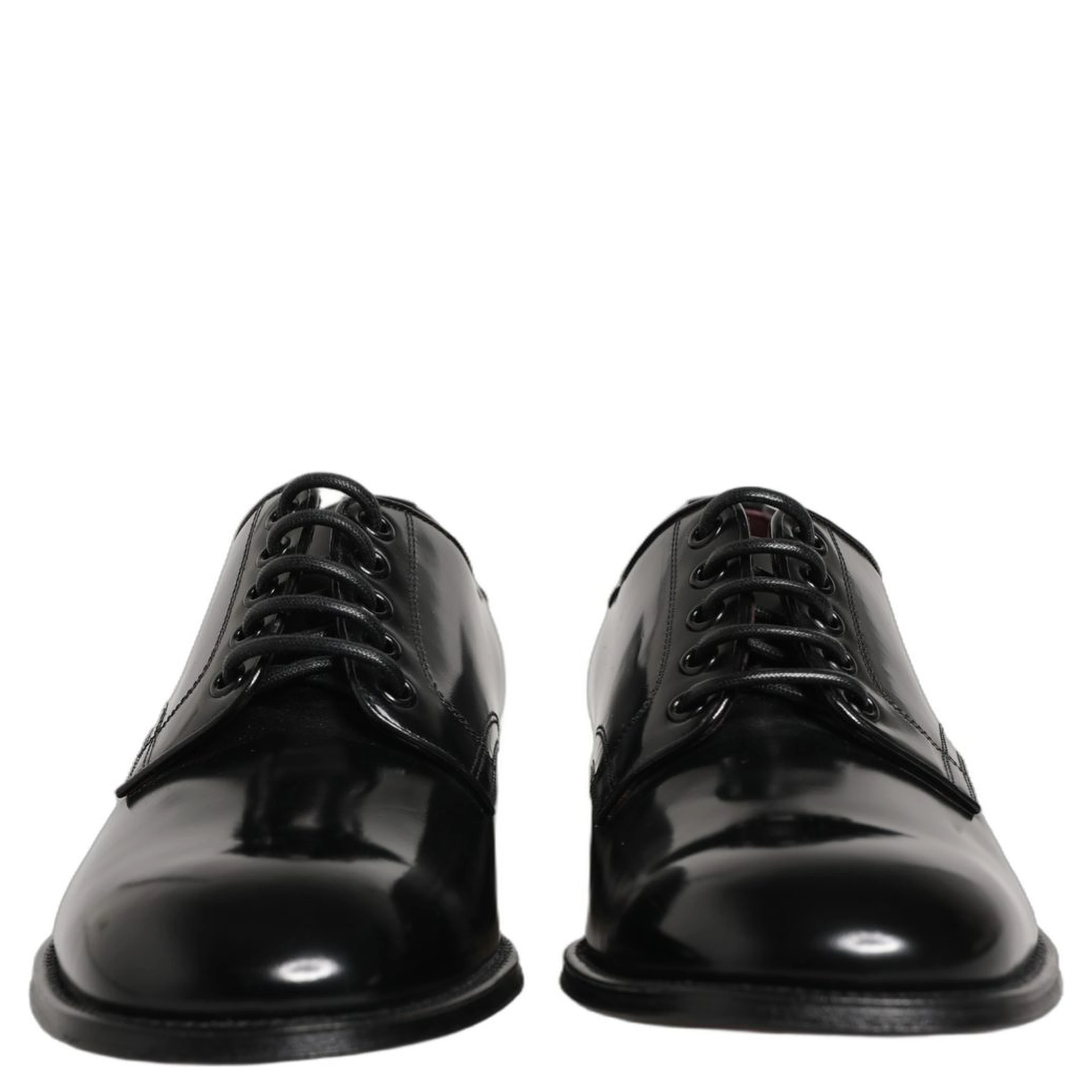 Black Calfskin Leather Derby Men Dress Shoes