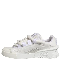 White Calfskin Leather Low Top Sneakers Shoes