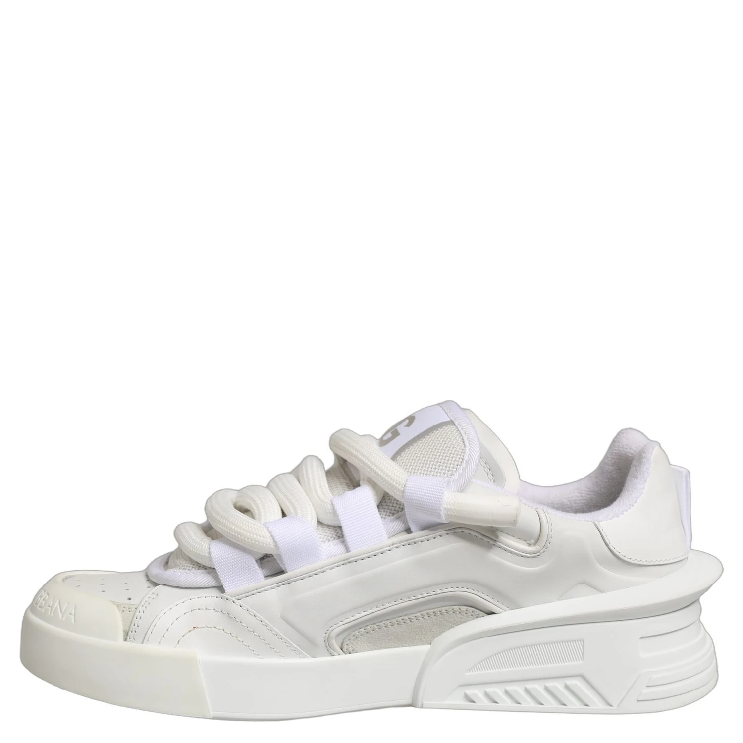White Calfskin Leather Low Top Sneakers Shoes