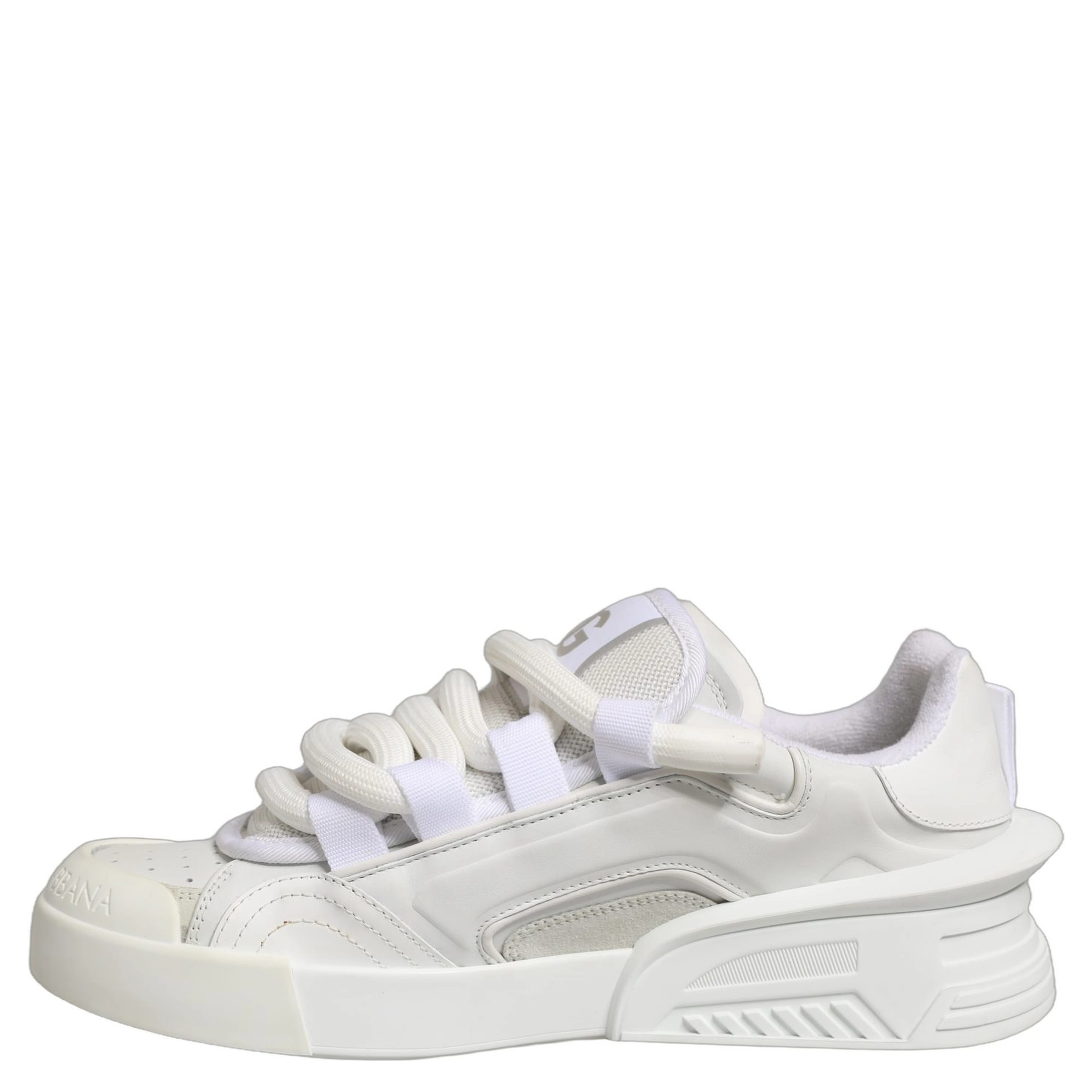 White Calfskin Leather Low Top Sneakers Shoes