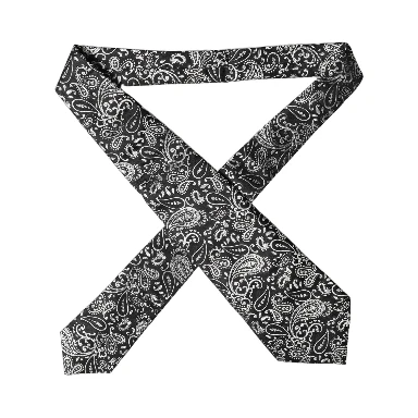 Black White Paisley Silk Adjustable Women Necktie Tie