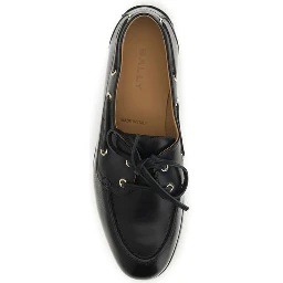 Black Calf Leather Bos Taurus Slip-On Loafers