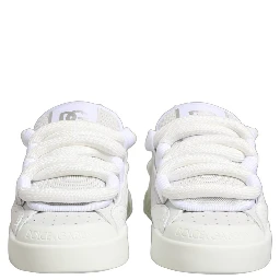 White Calfskin Leather Low Top Sneakers Shoes