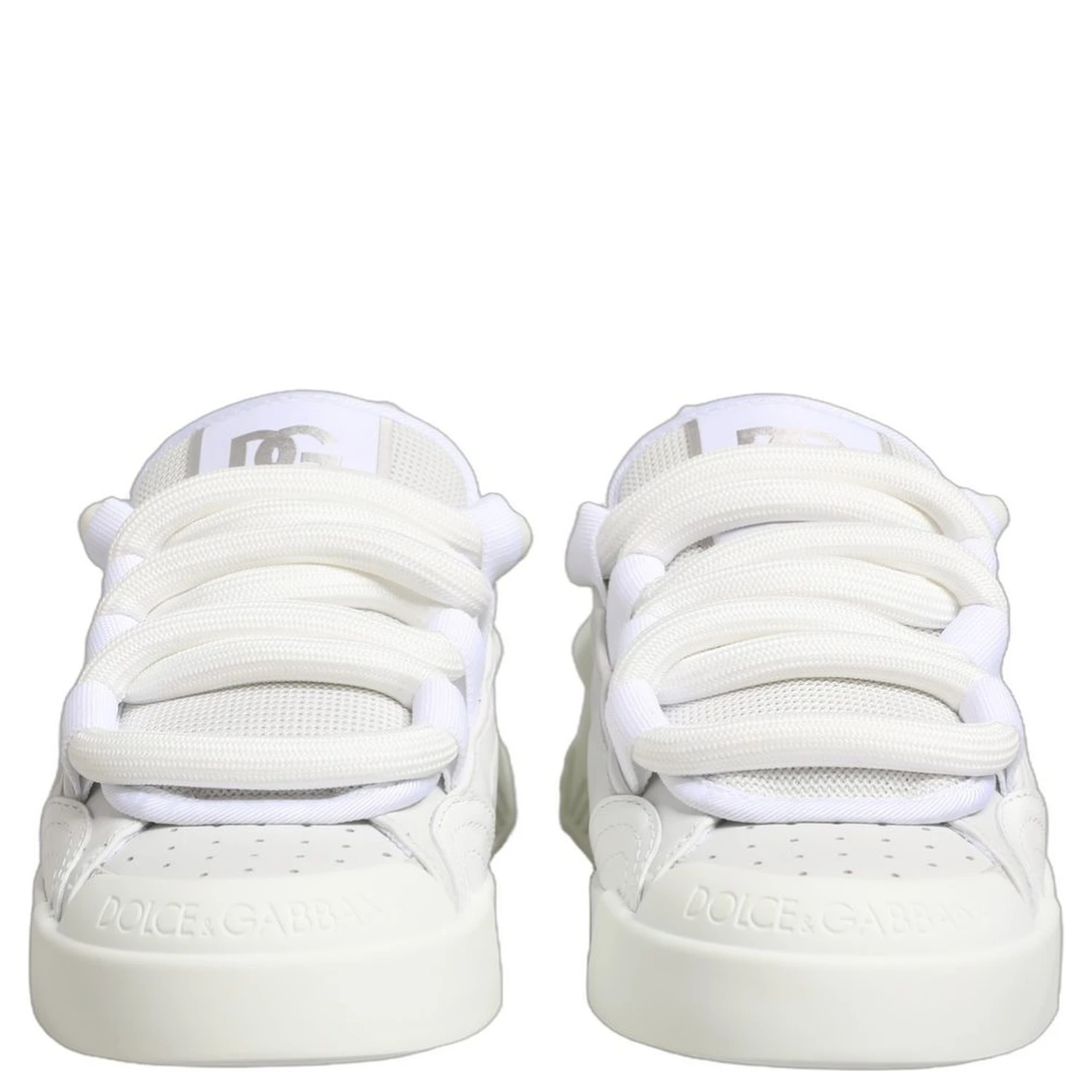 White Calfskin Leather Low Top Sneakers Shoes