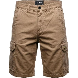 Beige Cotton Bermuda Shorts
