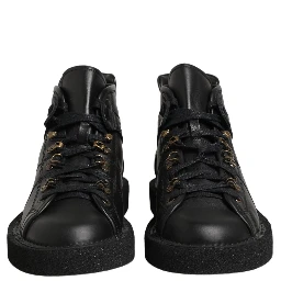 Black Leather Lace Up Men Ankle Boots Shoes