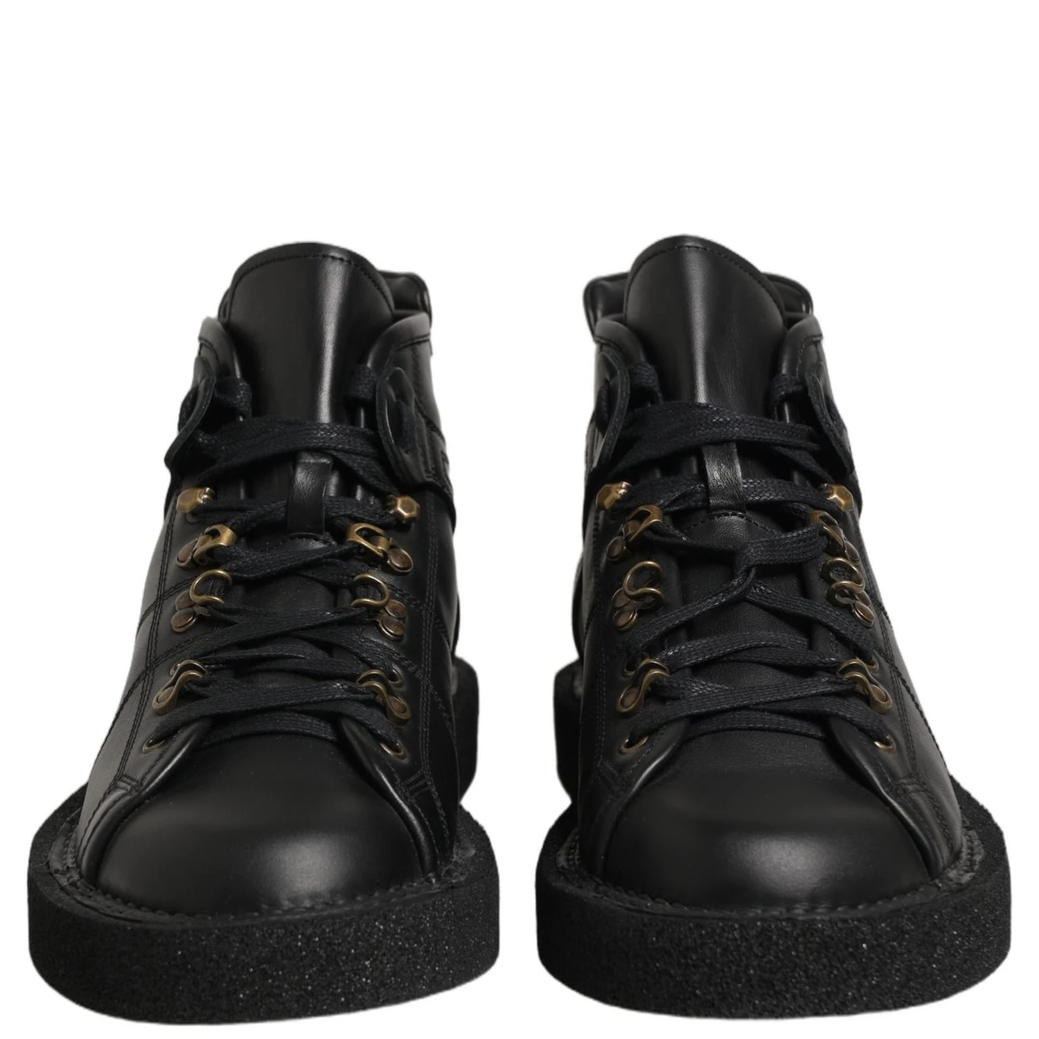 Black Leather Lace Up Men Ankle Boots Shoes