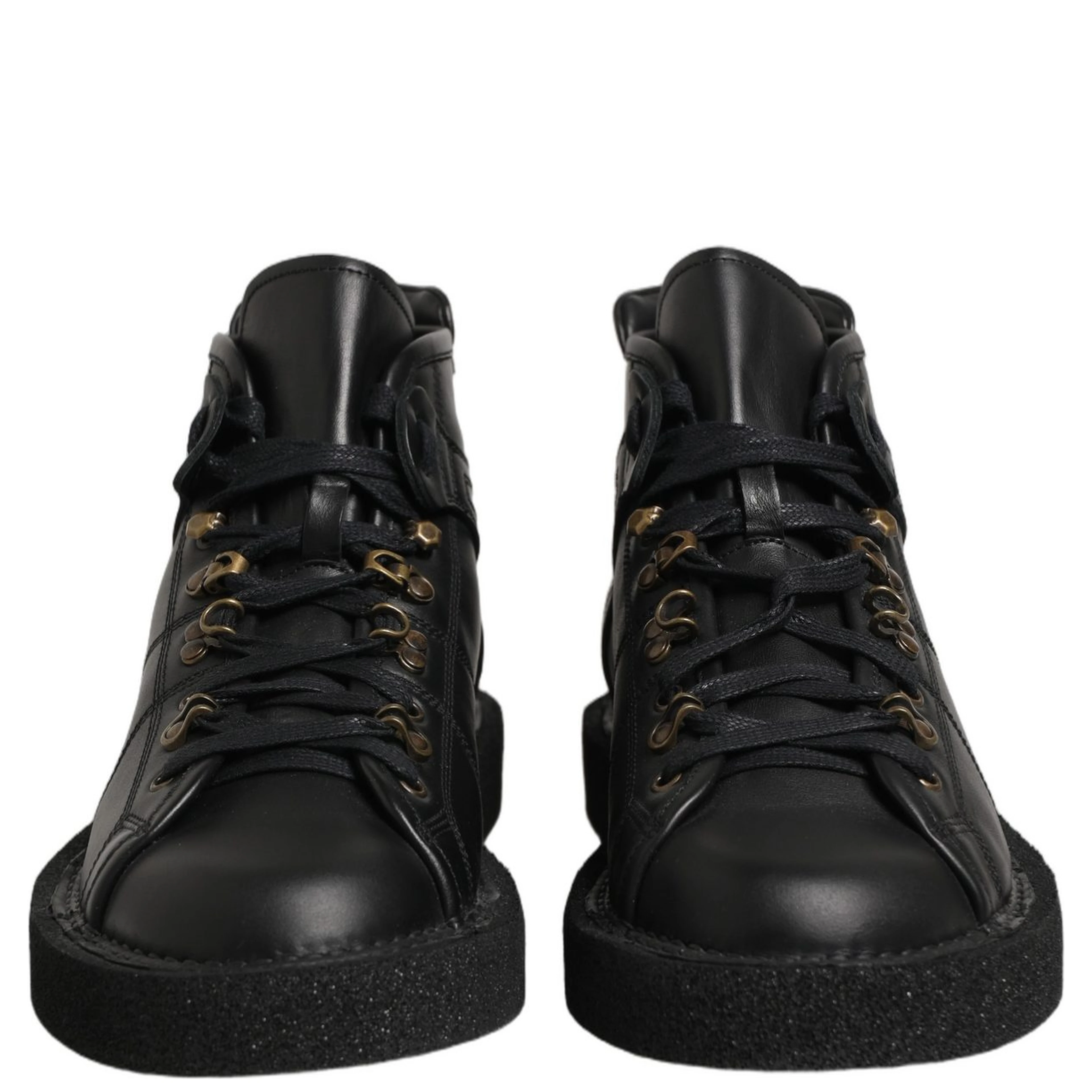 Black Leather Lace Up Men Ankle Boots Shoes