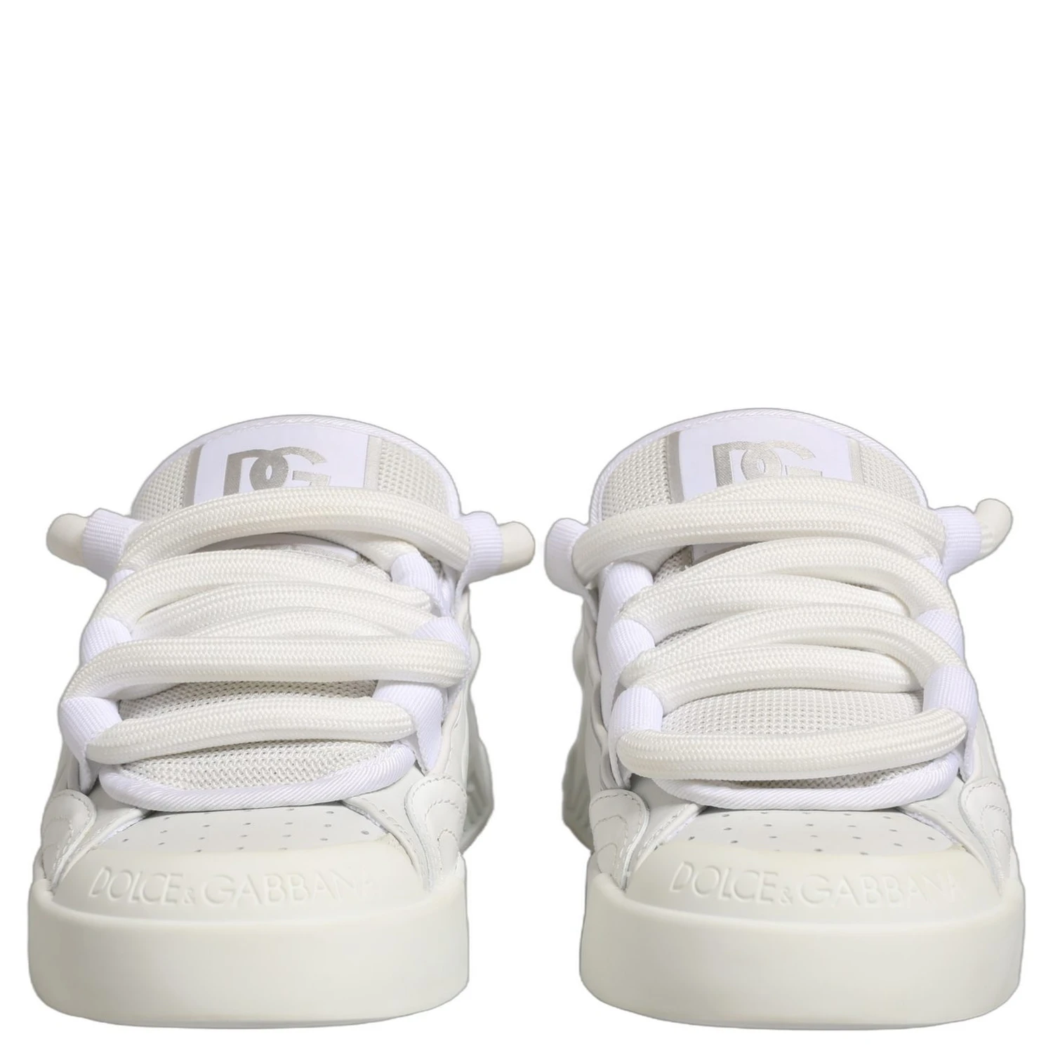 White Calfskin Leather Low Top Sneakers Shoes