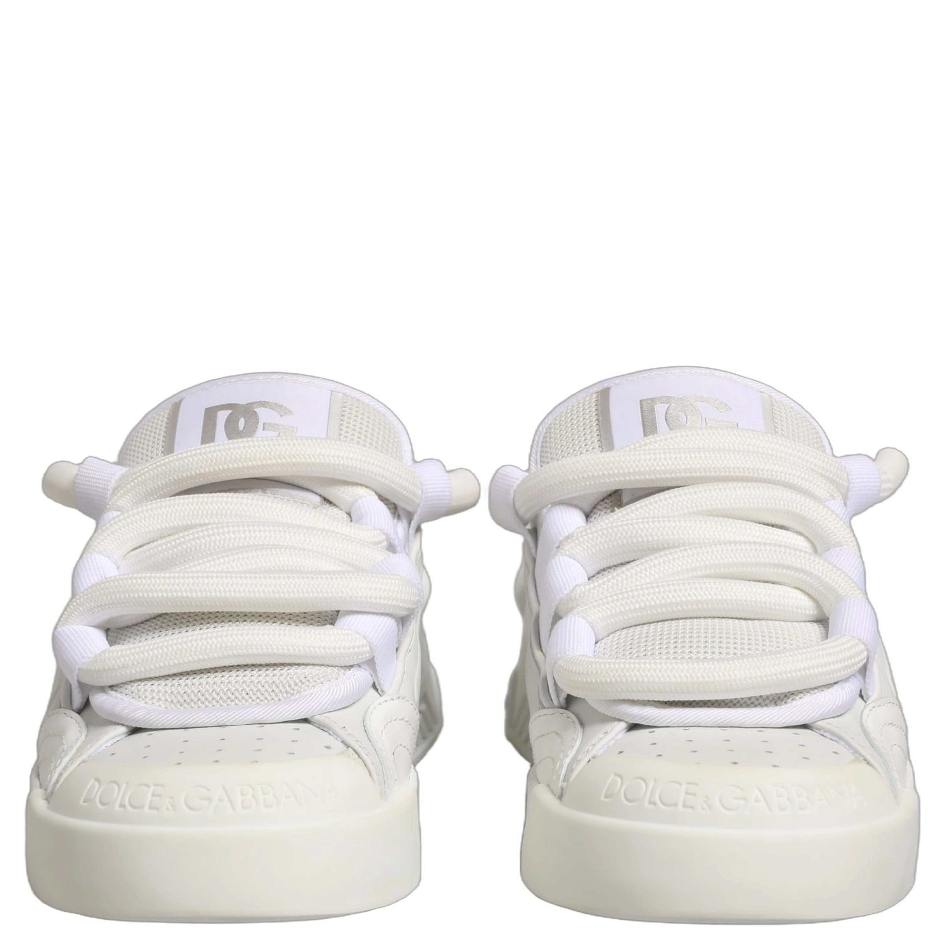 White Calfskin Leather Low Top Sneakers Shoes