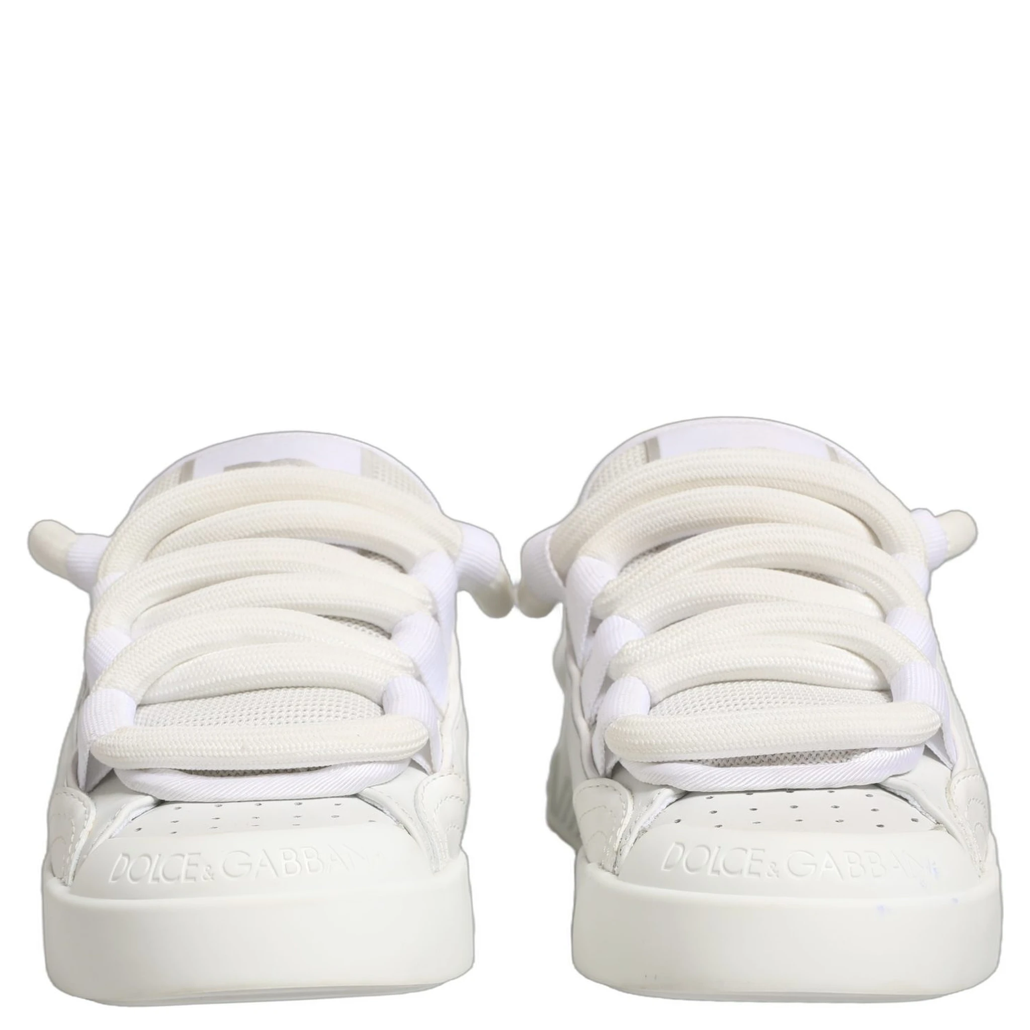 White Calfskin Leather Low Top Sneakers Shoes