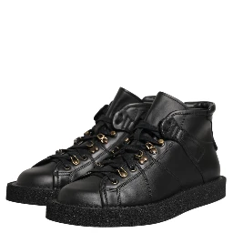 Black Leather Lace Up Men Ankle Boots Shoes