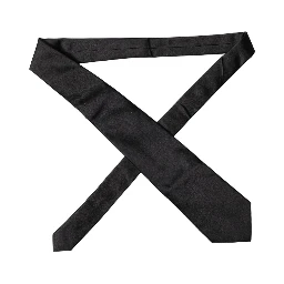 Black Solid Satin Silk Adjustable Women Necktie Tie