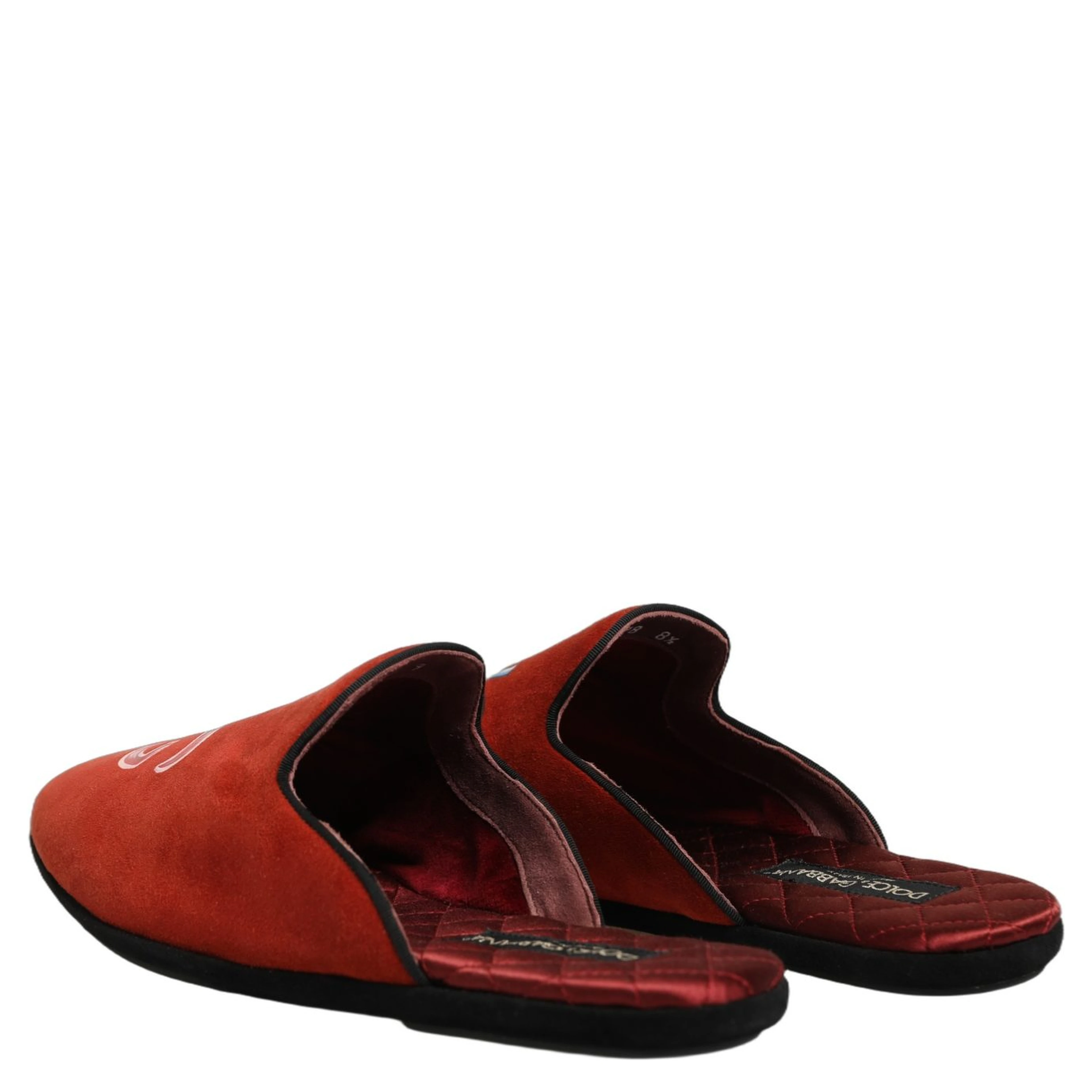 Red Suede DG King Men House Slipper Shoes