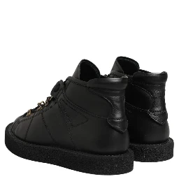 Black Leather Lace Up Men Ankle Boots Shoes
