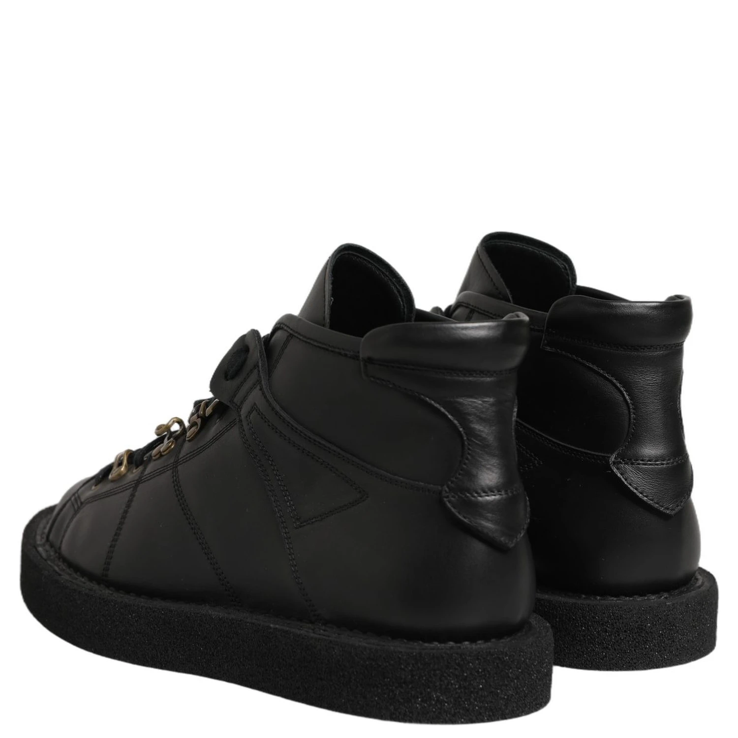 Black Leather Lace Up Men Ankle Boots Shoes