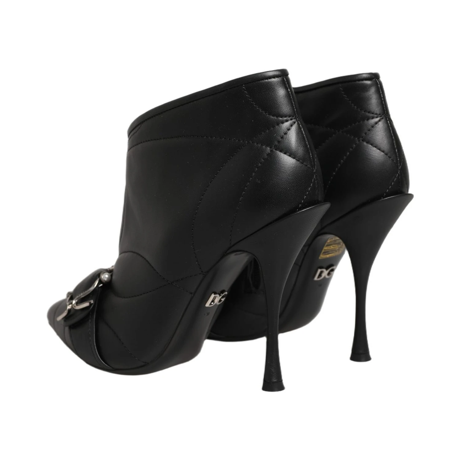 Black Devotion Quilted Buckled Boots Shoes