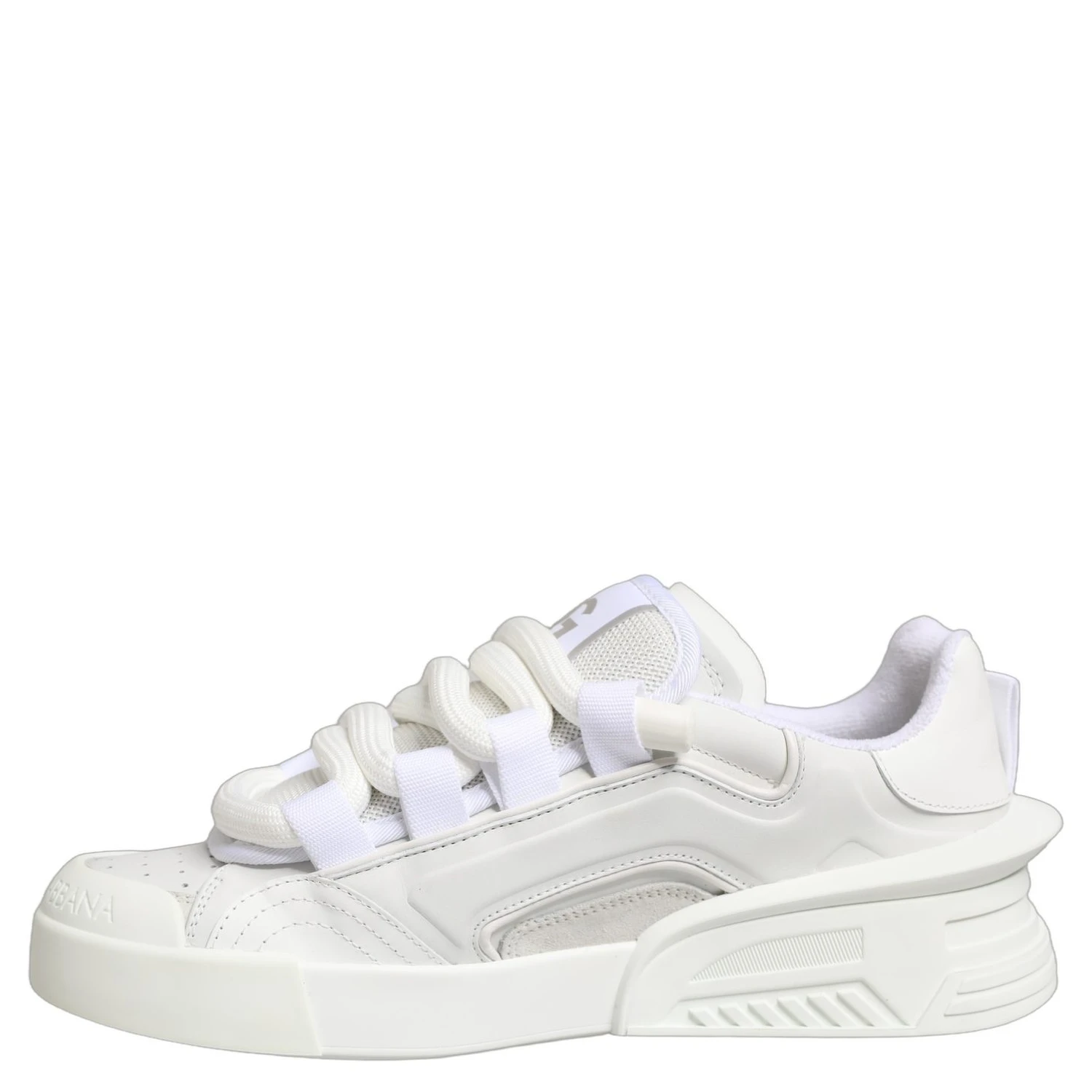 White Calfskin Leather Low Top Sneakers Shoes
