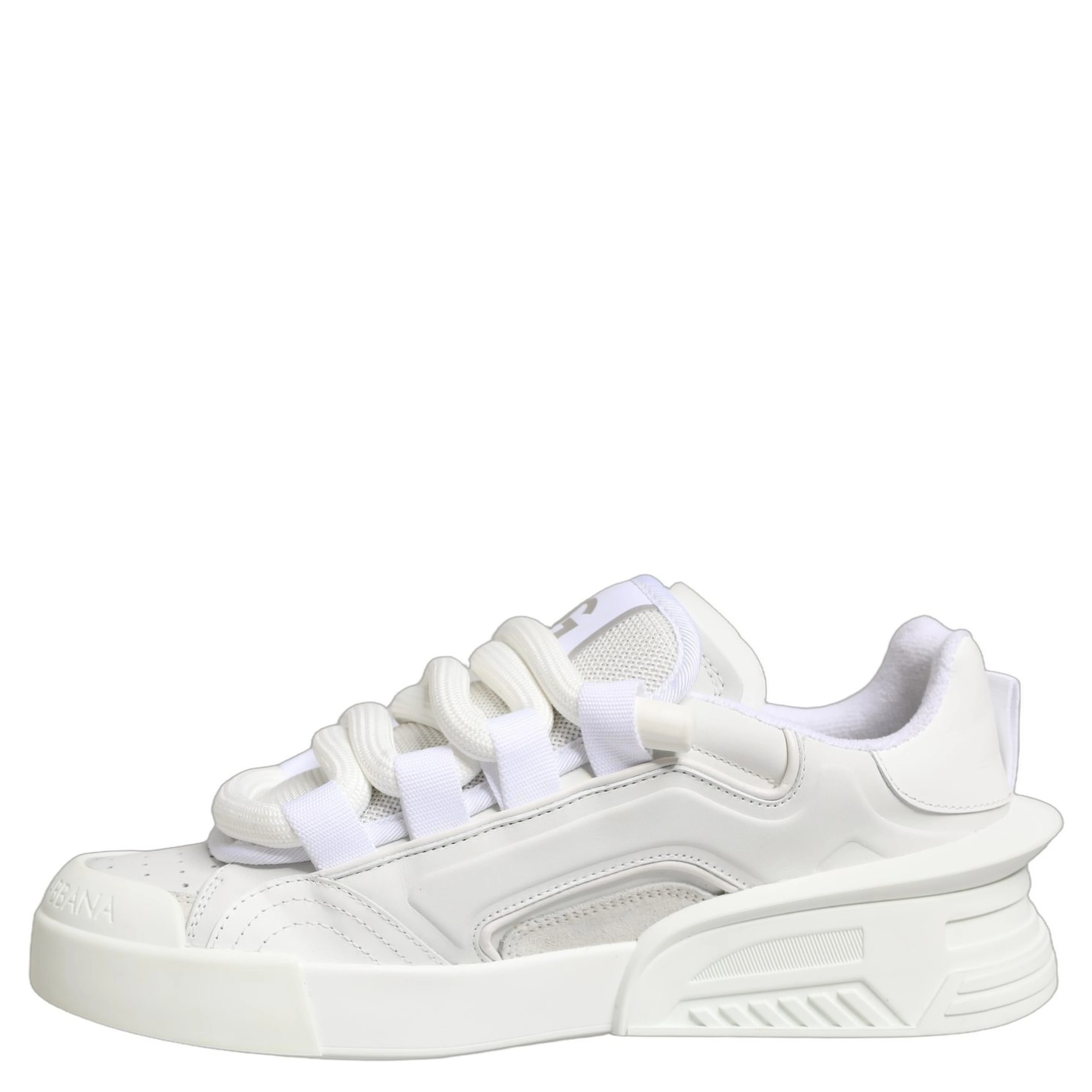 White Calfskin Leather Low Top Sneakers Shoes