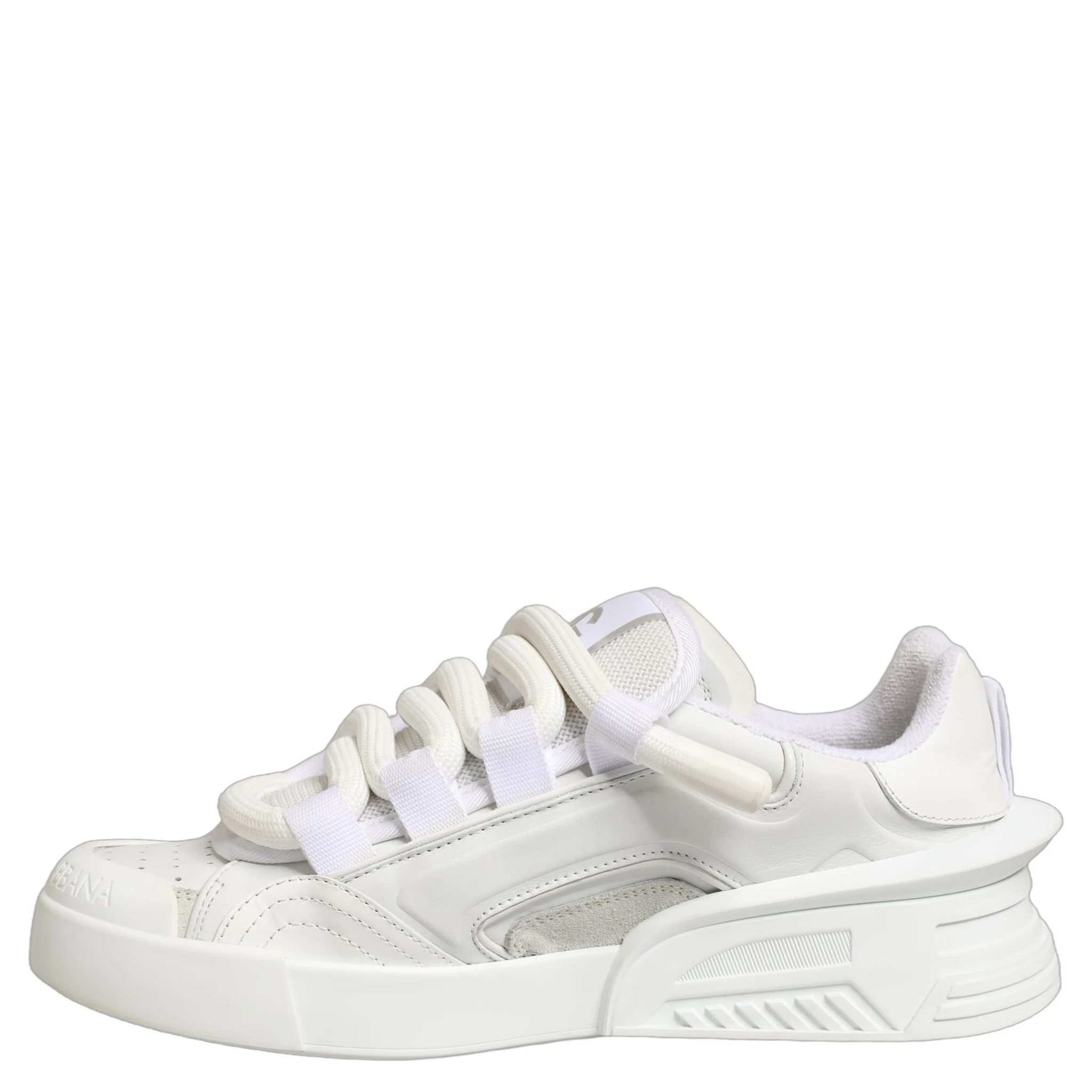 White Calfskin Leather Low Top Sneakers Shoes