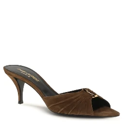 Brown Calf Leather Bos Taurus Stiletto Heel Sandals