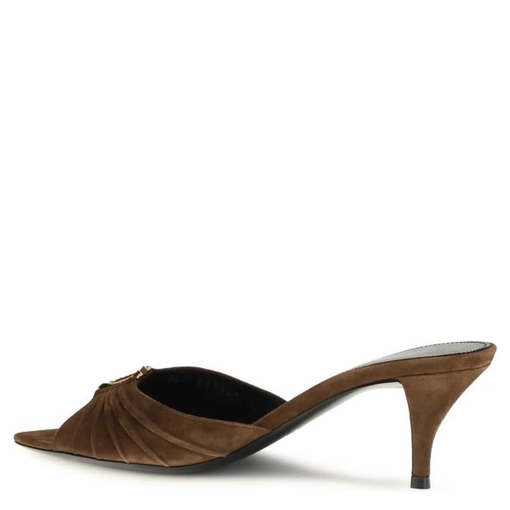 Brown Calf Leather Bos Taurus Stiletto Heel Sandals