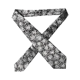 Black Silver Floral Silk Adjustable Women Necktie Tie