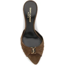 Brown Calf Leather Bos Taurus Stiletto Heel Sandals