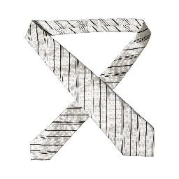 White Black Stripes Silk Adjustable Women Necktie Tie