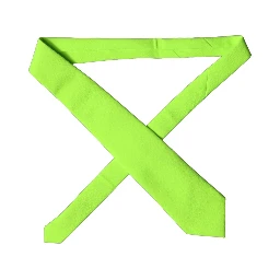 Neon Green Polyester Adjustable Women Tied Necktie Tie