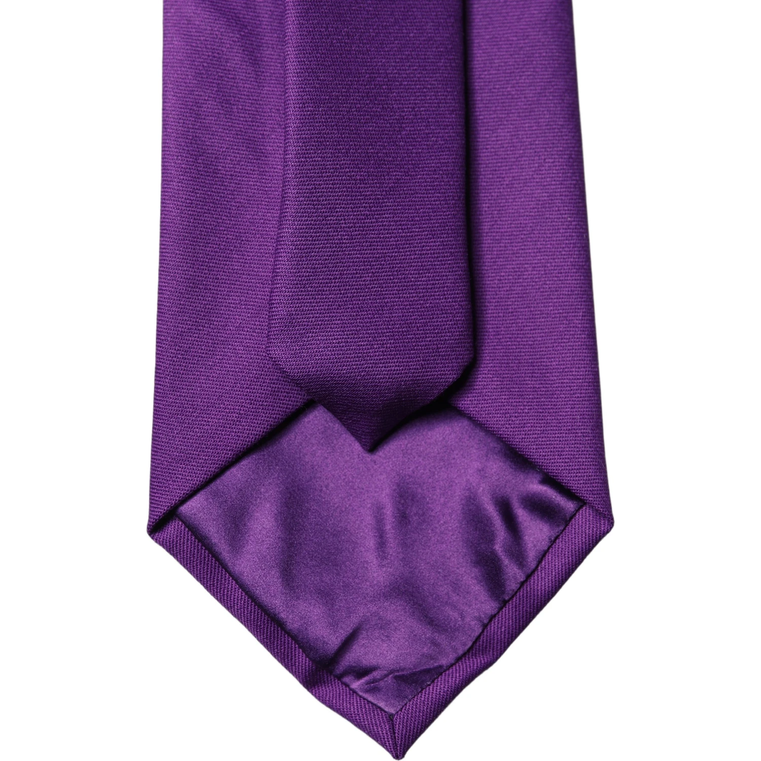Purple Polyester Satin Adjustable Women Tied Necktie Tie